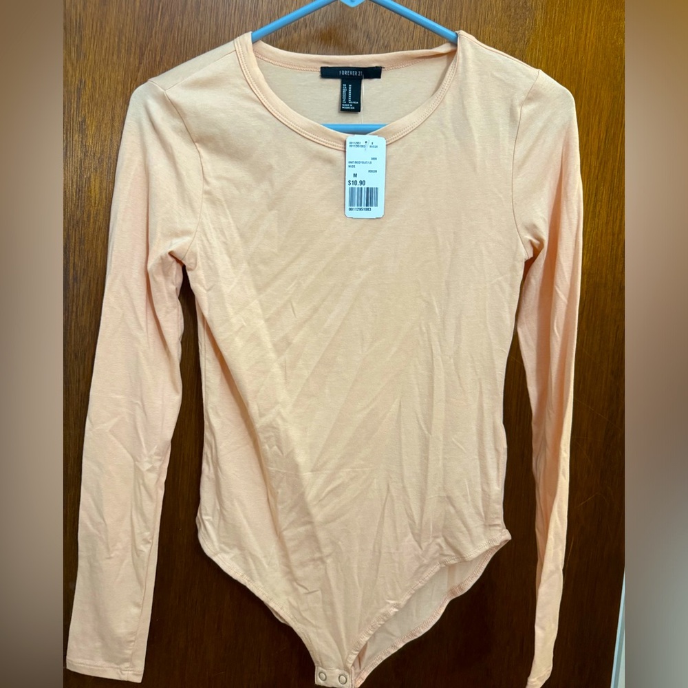 F21 long sleeve bodysuit, nude